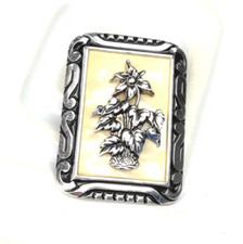 Vintage Floral  Scarf Ring