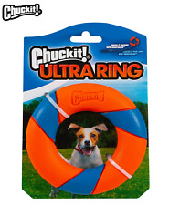 CHUCKIT! ULTRA RING FLYING DISC RUBBER DOG TOY HIGH VISIBLITY FETCH FRISBEE TOY