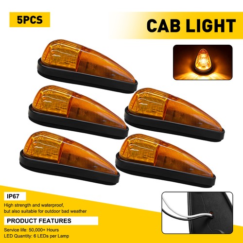 Amber teardrop roof top - top, marker