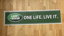 land rover  1 life live Banner Garage Workshop mancave PVC sign workshop pitlane