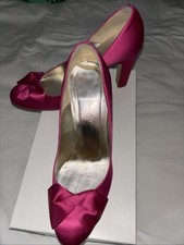 LK Bennet Ladies Fuchsia Satin Court Shoes Size 40