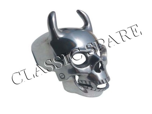 Skull head light aluminium - skull,