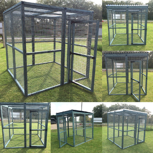 Blue painted animal run 6ft - blue,
