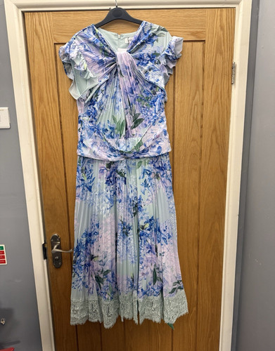 Coast blue floral georgette - blue,