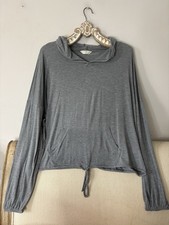 M&S Duvet Day Dreams Grey Viscose SO SOFT Hoodie Pyjama Lounge Rosie Top 16 18