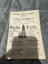 Boston United V Doncaster Rovers 1953-1954 Programme