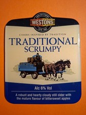 WESTONS press TRADITIONAL SCRUMPY real CIDER pump clip badge Herefordshire