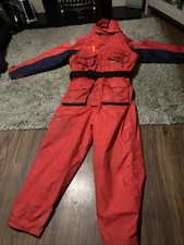 Sundridge Men’s One Piece Flotation Suit Size L Red Colour Good Condition