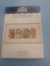 DMC Pansies in Pots Counted