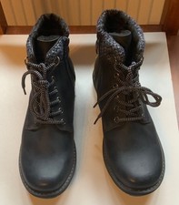 PAVERS WOMENS NAVY BLUE SIDE ZIP ANKLE BOOTS UK SIZE 4 NEW