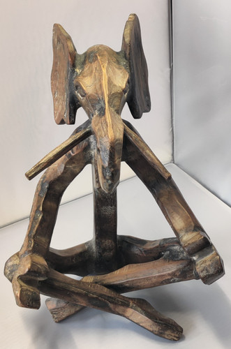 Carved wooden elephant - carved,