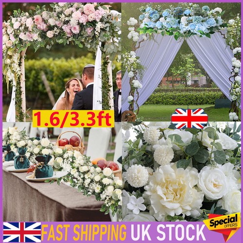 Artificial silk flowers row - flowers,