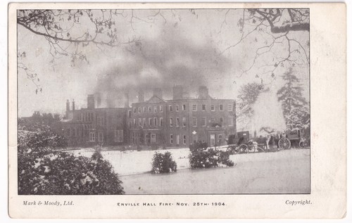 Enville hall fire 1904 - enville,