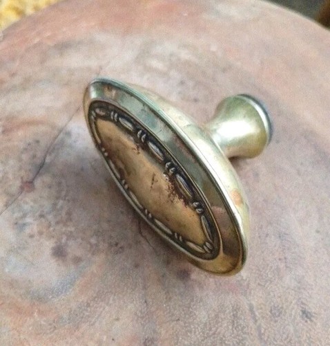 Vintage brass oval edwardian - brass,