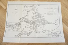 1922 Great Western Railway Original Railway Map GWR