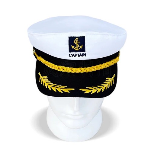 Adult navy captain hat - hat, yacht
