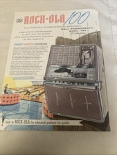 Rock- Ola - 1493  - Wall Phonograph. - Juke Box Advert / Flyer Original - A4