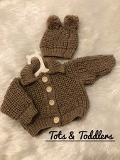 Hand Knitted Baby Cardigan And