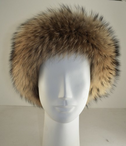 Real finn raccoon fur headband - real,