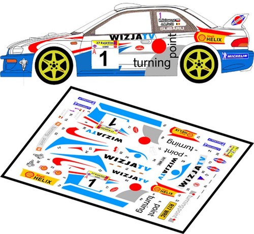 Decals subaru impreza wrc - decals, 1/43