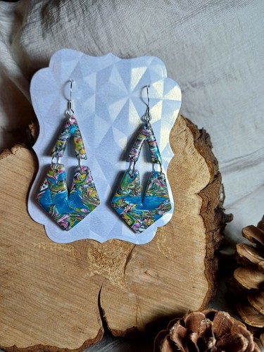Multicoloured marble effect - multicoloured,