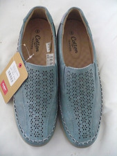 DUCK EGG BLUE FLAT SHOES - COTTON TRADERS - SIZE 8 - NEW TAG