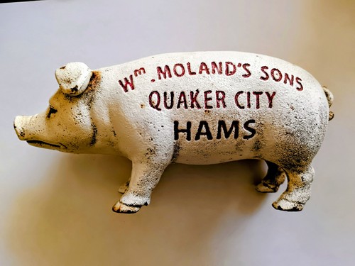 Vintage cast iron pig - vintage,