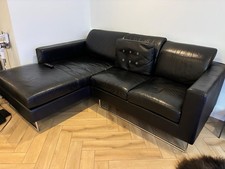 Leather corner sofa - leather, 3-piece