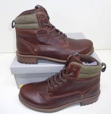 BENCH Mens Brown Leather Boots