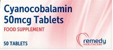 CYANOCOBALAMIN Vitamin B12 50mcg Tablets (50)  ** from only £2.74/pack**