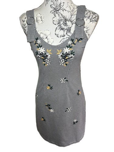 Topshop gingham embroidered - topshop,