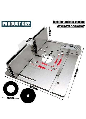 Aluminum router table - table, insert
