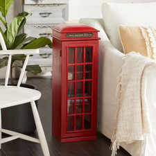 2 Shelf Wood Stationary Red