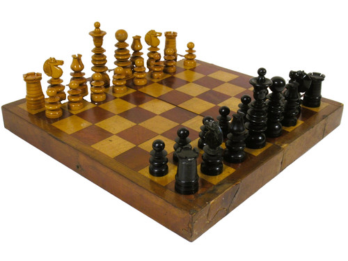 Antique chess set - antique,