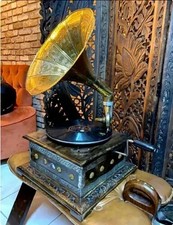 HMV Vintage Gramophone – Working Wind-Up Phonograph Record Player