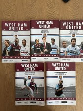 5 x West Ham United home programmes 2010-2012