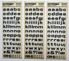 Normatype 20324   Letraset type rub-down transfer lettering   EUROSTILE  12.7mm