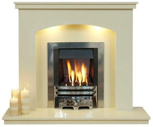 New marble fireplace windemere - new,