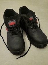 Steel Toed Black Boots  UK6