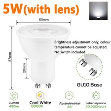 10-100Pack LED GU10 Light