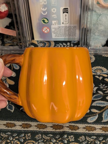 Cute ceramic pumpkin mug - ceramic,