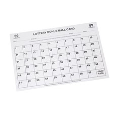 20  X 1 - 59 BONUS BALL CARD