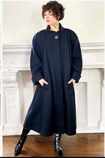 Vintage 80s Black Wool Swing