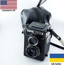 Vintage LOMO LUBITEL 166B TLR CAMERA lens T-22 4.5/75, with leather bag