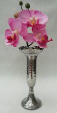Hammered Pewter Vase Fluted Trumpet By Reliable Sheffield Vintage