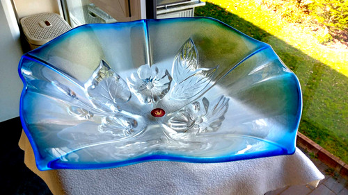 Large glass bowl - bowl, walther