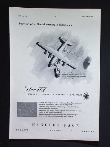 Original 1955 advert handley - original,