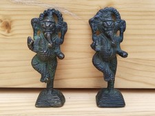 Pair of Antique Bronze Ganesha
