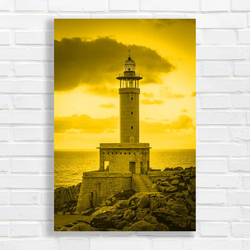 Vibrant sunset lighthouse - vibrant,