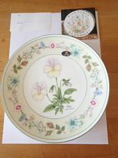  Aynsley plate Wild Tudor Pansy   opened and stored never used